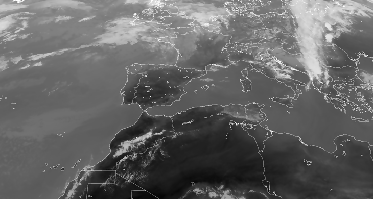 Animación imágenes de satélite. Borasca y frentes Meteosojuela La Rioja
