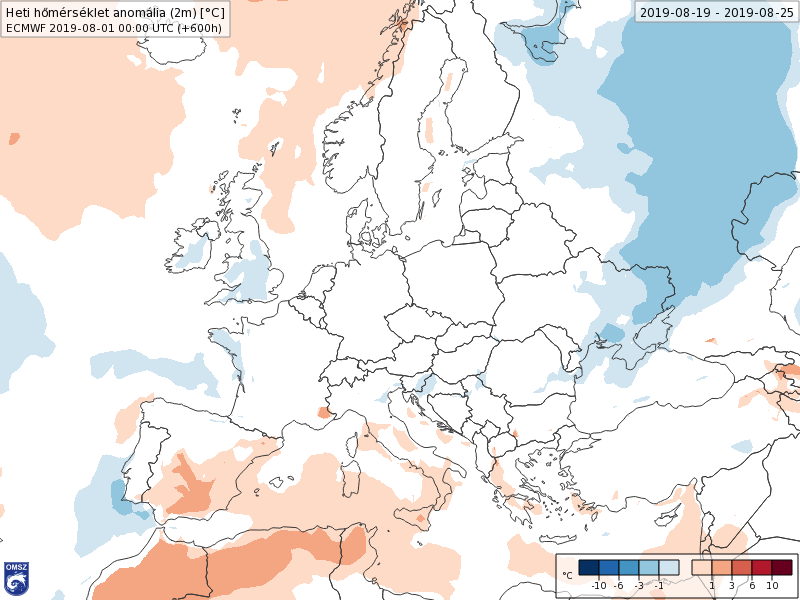 Anomalías Temperaturas Agosto 3 semana ECMWF