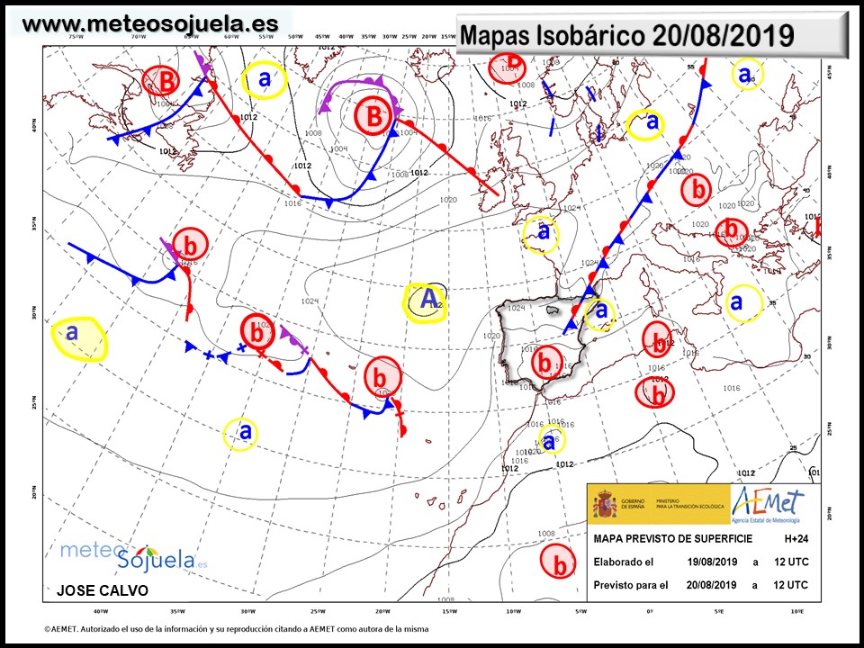 Mapa Isobárico La Rioja. Meteosojuela