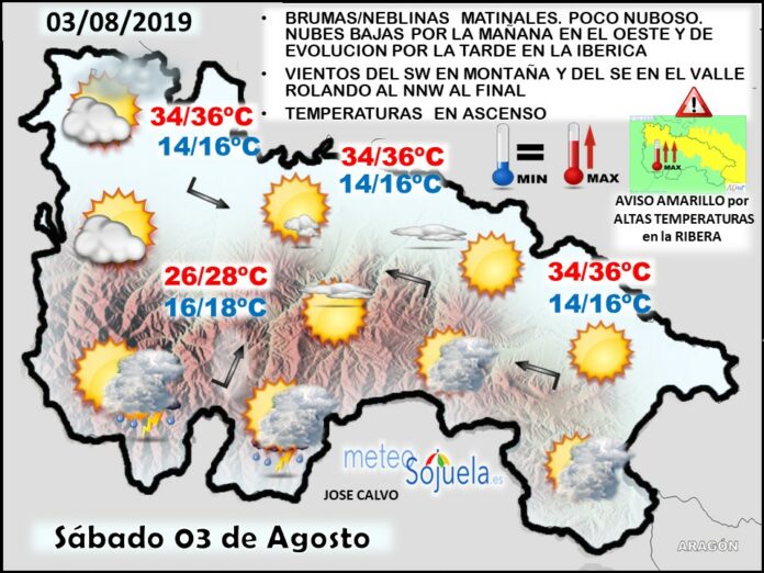 Mapa tiempo La Rioja. Meteosojuela