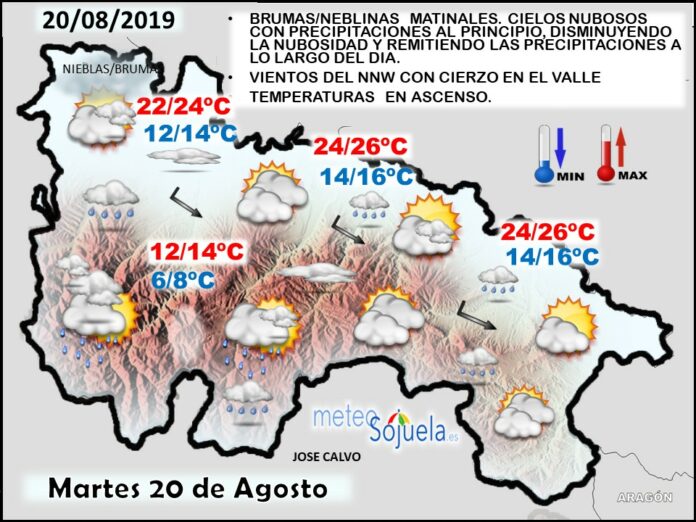 Mapa tiempo La Rioja. Meteosojuela Mapa tiempo La Rioja. Meteosojuela