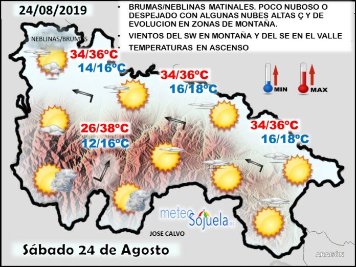 Mapa tiempo La Rioja. Meteosojuela