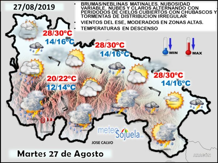 Mapa tiempo La Rioja. Meteosojuela Mapa tiempo La Rioja. Meteosojuela