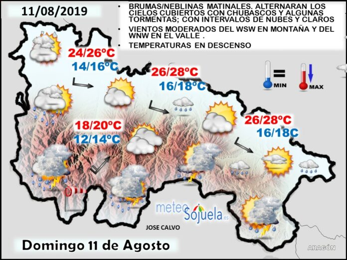 Mapa tiempo La Rioja. Meteosojuela Mapa tiempo La Rioja. Meteosojuela