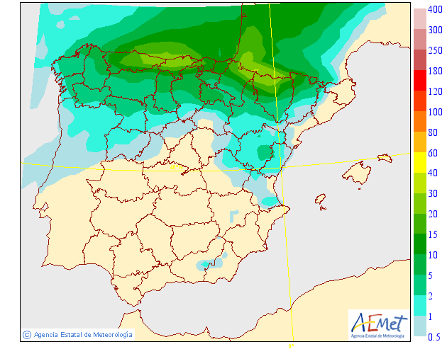 Precipitación Media según AEMET. 11 Meteosojuela La Rioja