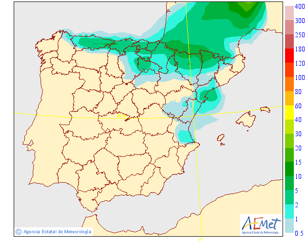 Precipitación Media según AEMET. 19 Meteosojuela La Rioja