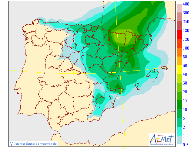 Precipitación Media según AEMET.20 Meteosojuela La Rioja