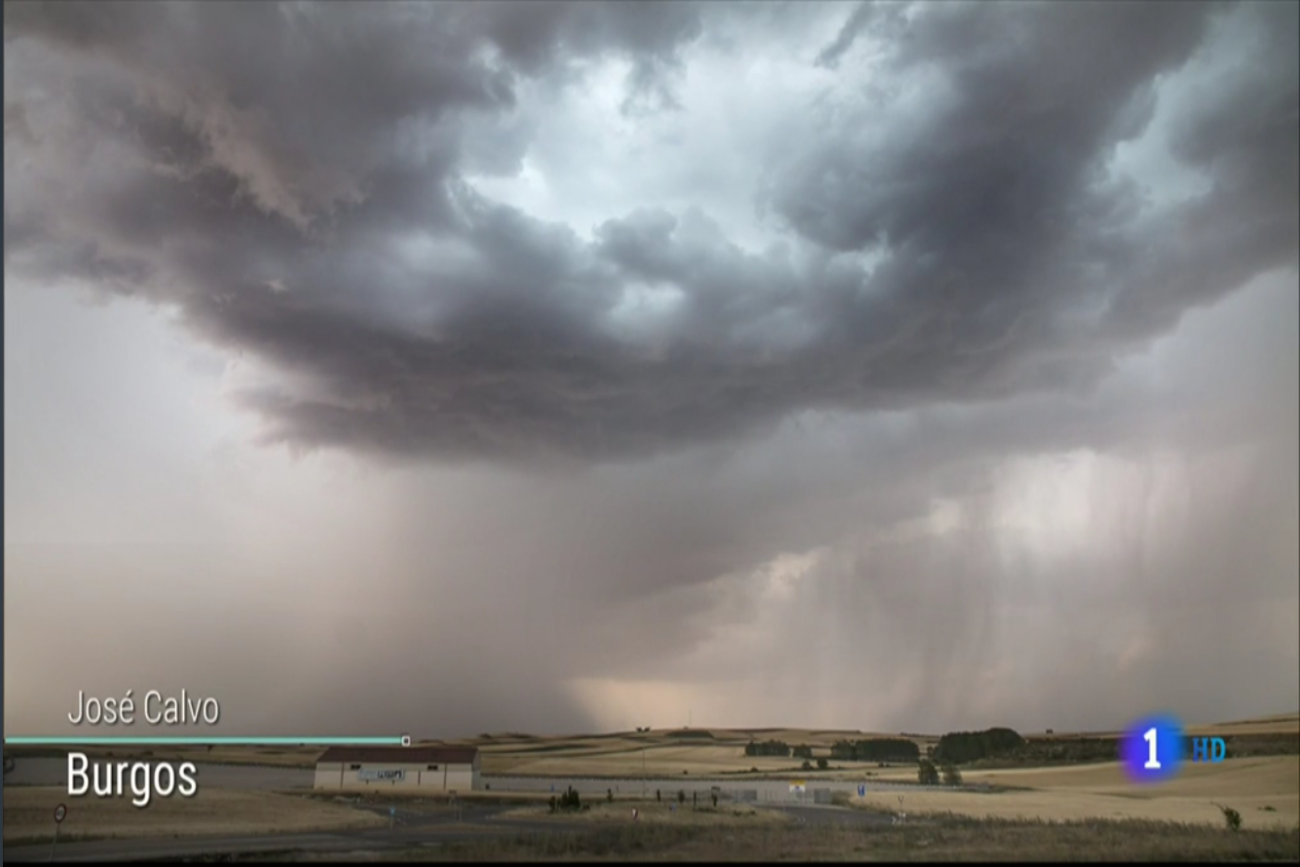 Tormenta Burgos. El Tiempo de TVE1. 0407. Meteosojuela