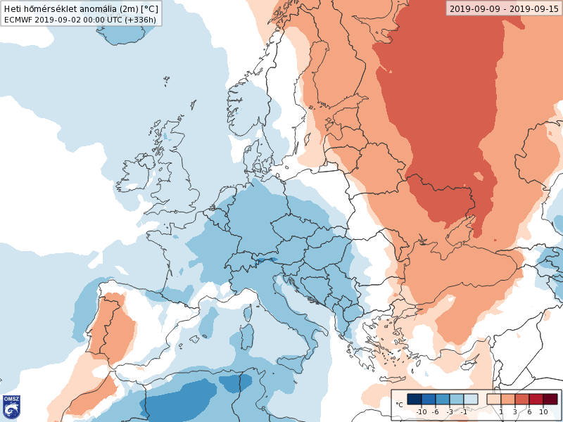 Anomalías Temperaturas Septiembre 2 semana ECMWF