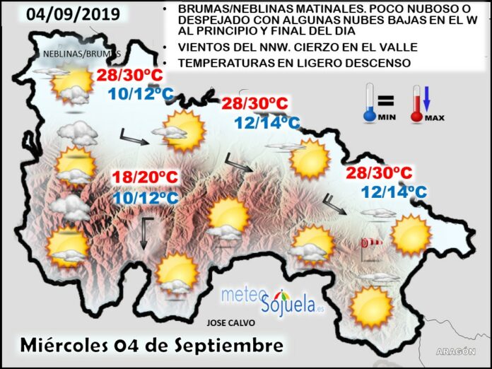Mapa tiempo La Rioja. Meteosojuela Mapa tiempo La Rioja. Meteosojuela