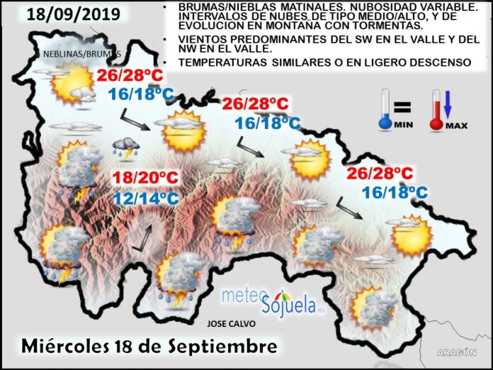 Mapa tiempo La Rioja. Meteosojuela Mapa tiempo La Rioja. Meteosojuela