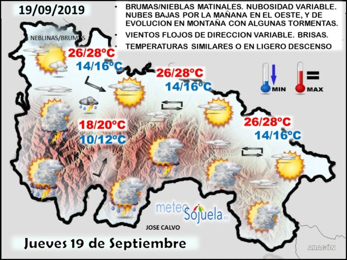 Mapa tiempo La Rioja. Meteosojuela Mapa tiempo La Rioja. Meteosojuela