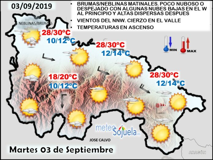 Mapa tiempo La Rioja. Meteosojuela Mapa tiempo La Rioja. Meteosojuela