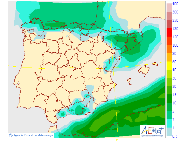 Precipitación Media según AEMET. 09 Meteosojuela La Rioja