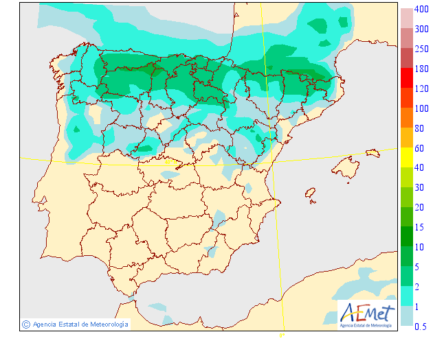 Precipitación Media según AEMET. 18 Meteosojuela La Rioja