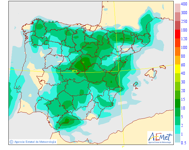 Precipitación Media según AEMET. 20 Meteosojuela La Rioja