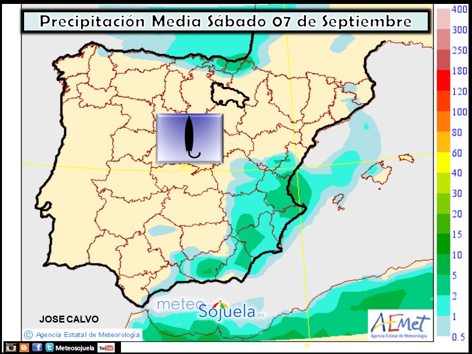 Precipitación Media según AEMET. Meteosojuela La Rioja