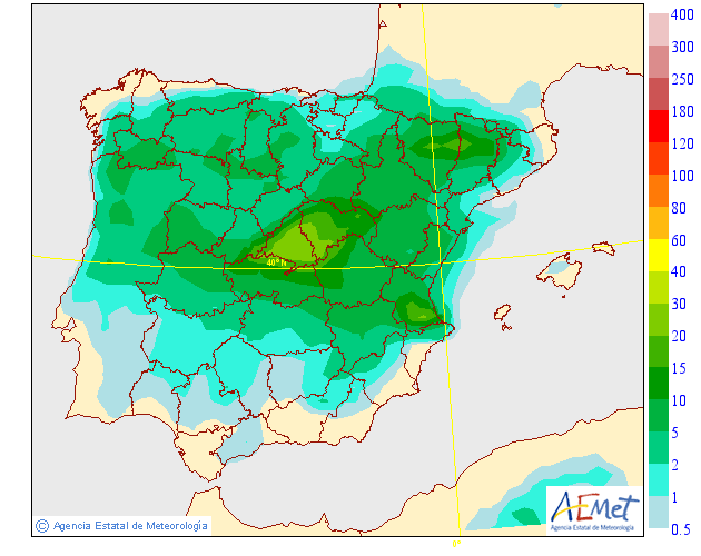 Precipitación Media según AEMET.15 Meteosojuela La Rioja