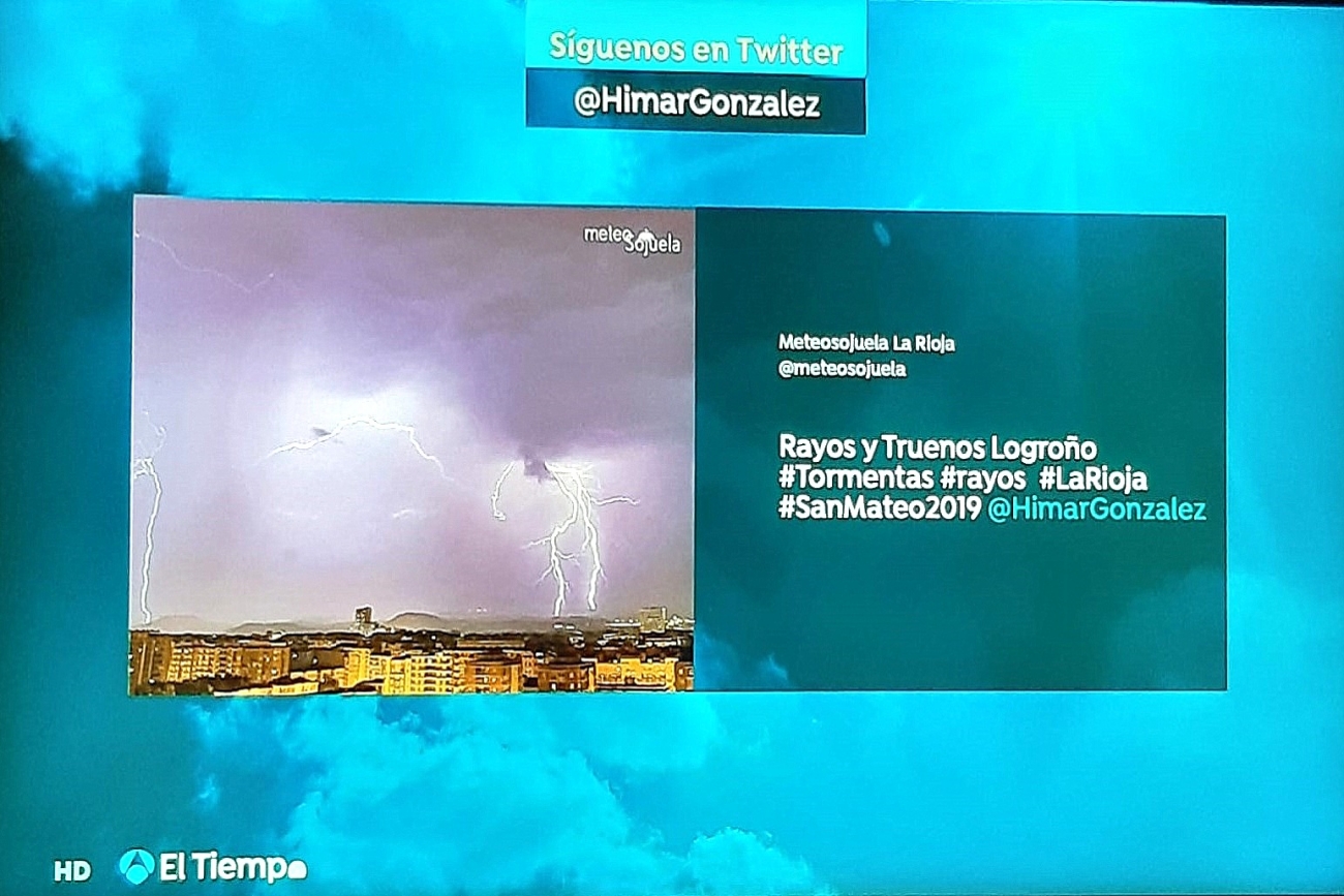Tweet El tiempo de Antena 3 Himar. Meteosojuela
