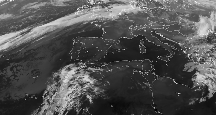 Animación imágenes de satélite. Anticiclón, vaguada y frentes. Meteosojuela La Rioja