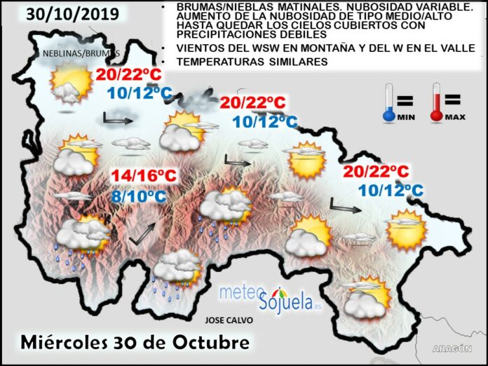 Mapa tiempo La Rioja. Meteosojuela Mapa tiempo La Rioja. Meteosojuela