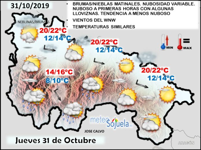 Mapa tiempo La Rioja. Meteosojuela Mapa tiempo La Rioja. Meteosojuela
