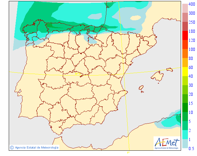 Precipitación Media según AEMET. Meteosojuela La Rioja 08