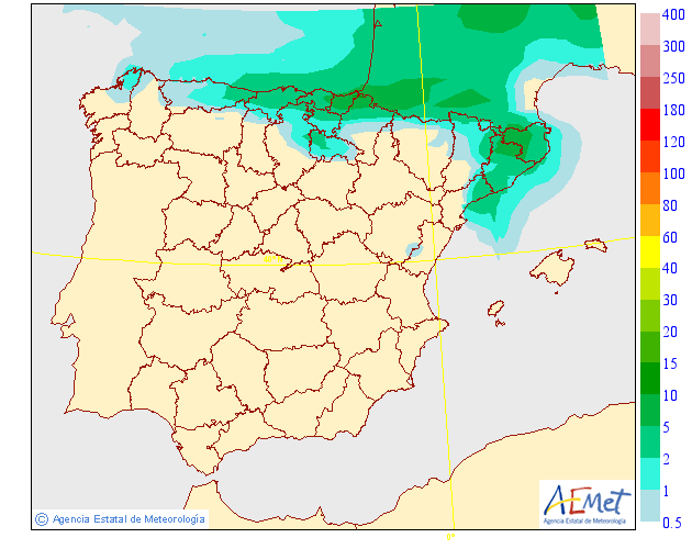 Precipitación Media según AEMET. Meteosojuela La Rioja 09