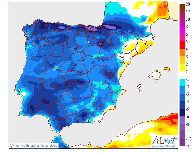 Variación de temperaturas máximas AEMET. 02 Meteosojuela