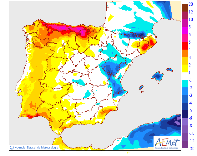 Variación de temperaturas máximas AEMET. Meteosojuela 07