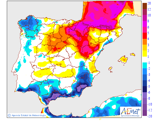Variación de temperaturas máximas AEMET. Meteosojuela 08