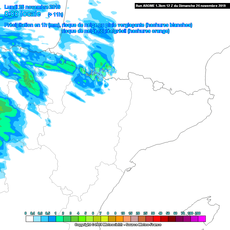 Animación Precipitaciones AROME. Metetosojuela