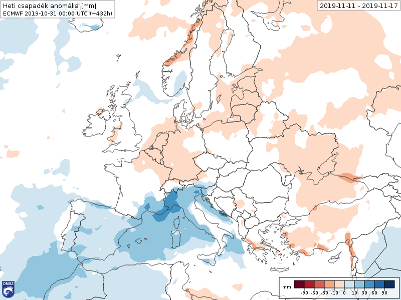 Anomalías Precipitación NOVIEMBRE 2 semana ECMWF