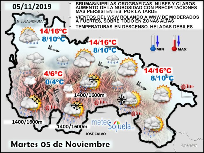 Mapa tiempo La Rioja. Meteosojuela Mapa tiempo La Rioja. Meteosojuela