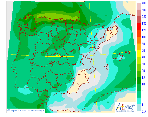 Precipitación Media según AEMET. 17 Meteosojuela La Rioja