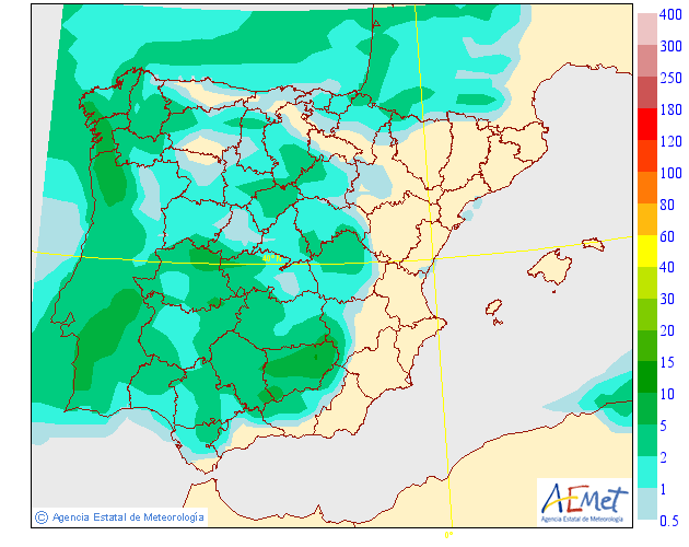 Precipitación Media según AEMET. 25 Meteosojuela La Rioja