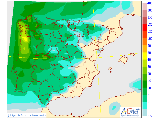 Precipitación Media según AEMET. 26 Meteosojuela La Rioja
