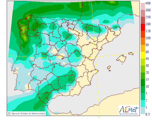 Precipitación Media según AEMET. 27 Meteosojuela La Rioja