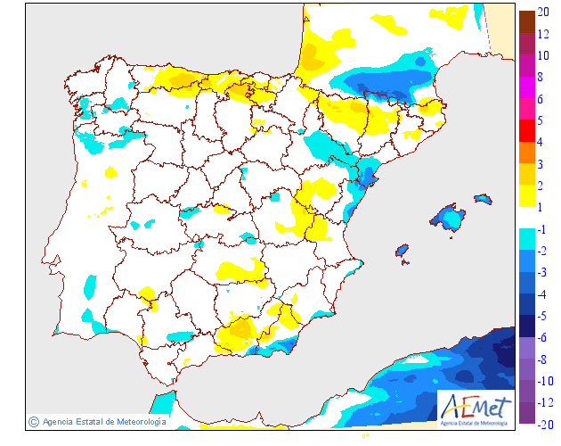 Variación de temperaturas máximas AEMET. 06 Meteosojuela