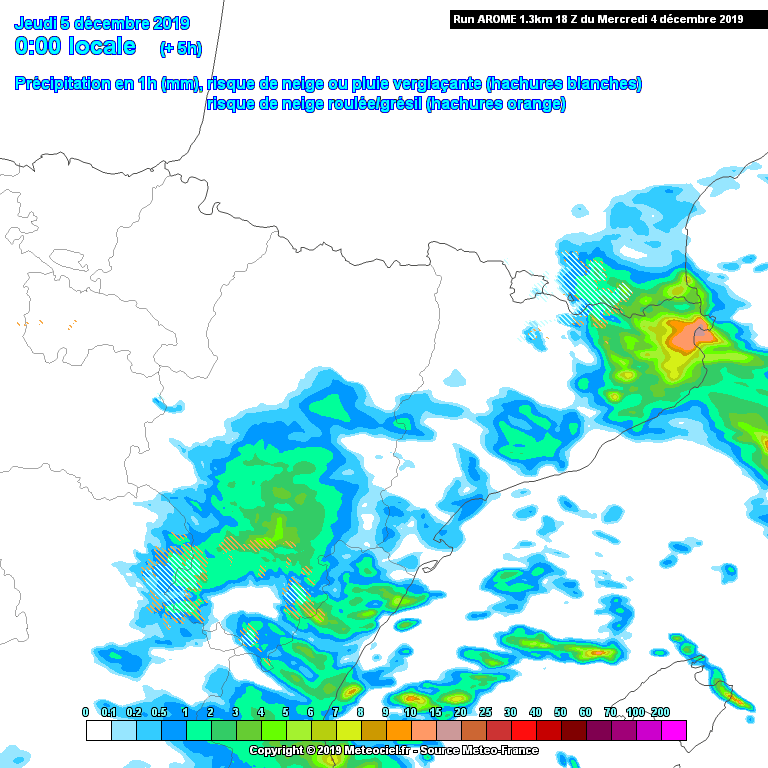 Animación Precipitaciones AROME. Metetosojuela