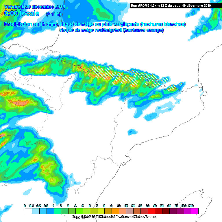 Animación Precipitaciones AROME. Metetosojuela