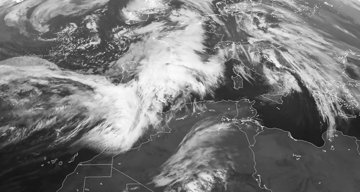 Animación imágenes de satélite. Borrasca Elsa y frentes . Meteosojuela La Rioja