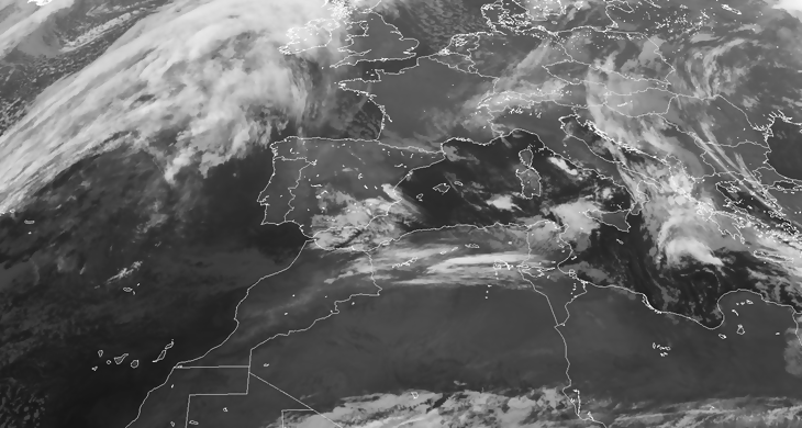 Animación imágenes de satélite. Frentes Atlánticos. Meteosojuela La Rioja