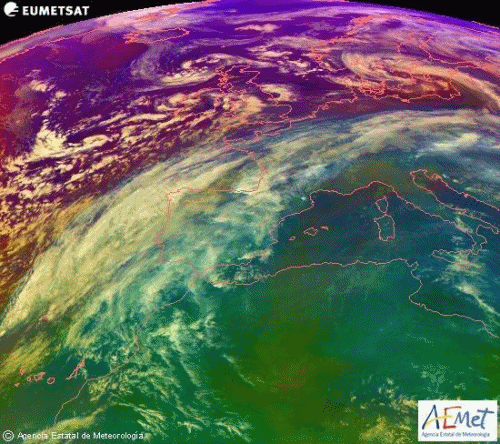 Animación masas de aire. Meteosojuela