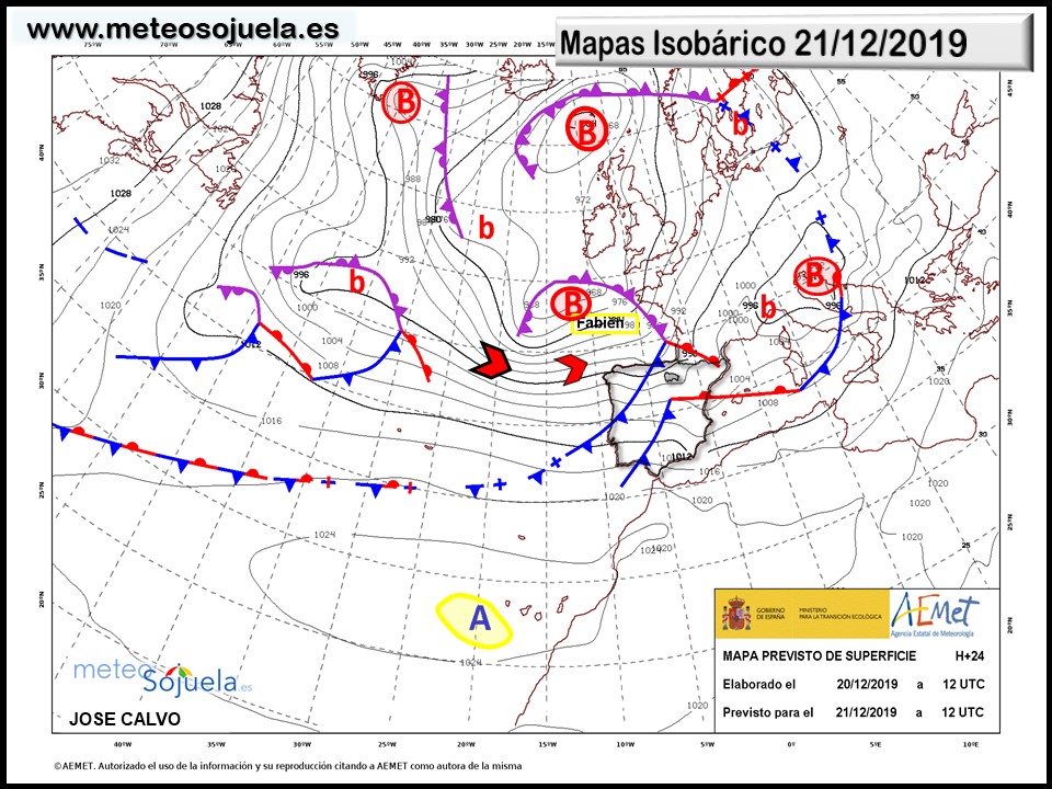 Mapa Isobárico La Rioja. Meteosojuela