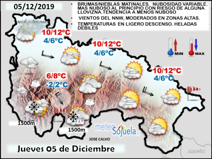 Mapa tiempo La Rioja. Meteosojuela Mapa tiempo La Rioja. Meteosojuela
