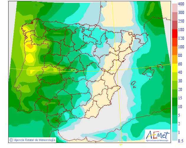 Precipitación Media según AEMET. 18 Meteosojuela La Rioja