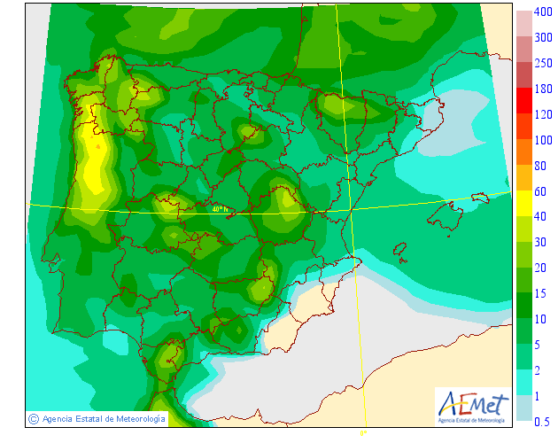 Precipitación Media según AEMET. 21 Meteosojuela La Rioja