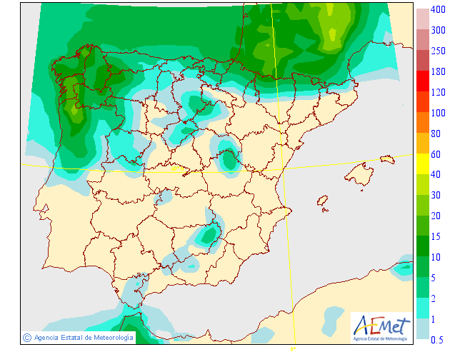 Precipitación Media según AEMET. 221 Meteosojuela La Rioja