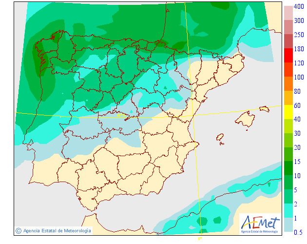Precipitación Media según AEMET. Meteosojuela La Rioja